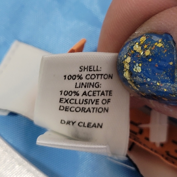 LOFT Blue & White Floral Lace Trim Sleeveless Shift Dress Size 12 - Picture 11 of 12